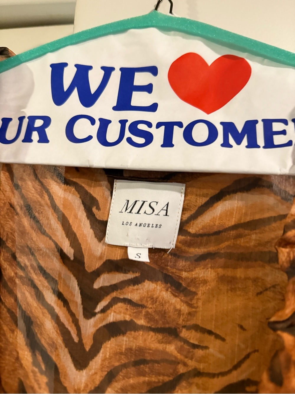 Misa Los Angeles Tiger-Print Long Sleeve Dress - Picture 2 of 3